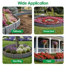 100Pcs 80FT Non-Digging Plastic Landscape Edging 20Pcs Faux Cobbled Stone Garden Borders With 20 Spikes Shovel Gloves Flexible Bendable For Flower Beds Pathways Tree Rings Garden Yard Lawn Spring Summer - 100Pcs/Set - View 8