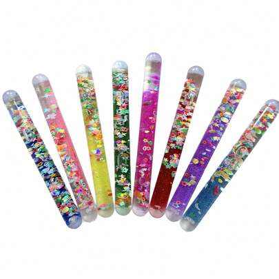 1/2/4/6 Pcs Liquid Quicksand Spinning Wand, Finger Spinner, Stress Relief, Portable And Fun, Time Killer, Desktop Countdown, Stress Relief Gadget, Creative Teen Toy, Essential Gift For Daily Office Entertainment, Holiday Birthday Valentine's Day Gift