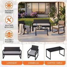 Desk And Chair Set - Black and Gray - View 7