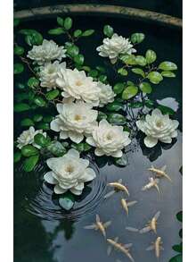 1/3/5/10pcs Artificial Floating Foam Lotus Leaf Decoration, Suitable For Pond, Aquarium And Stage, Realistic Lotus Leaf Green Plant, Fish Pond Simulation Lotus, Realistic Water Lily Micro Landscape, 10cm, Valentine's Day, Birthday, Graduation Gift Party Pack, Room, Home, Wall, Bathroom, Bedroom, Room Decor, Office Desk Accessories, Wedding Supplies, Wedding, Living Room - White - View 6