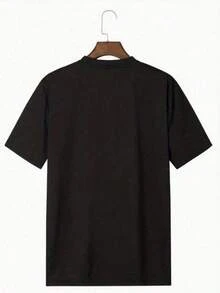 GiftImágenes artísticas con frases motivacionales sobre la fugacidad de la vida y momentos únicos Camiseta de Exterior Para Mujer con Estampado Doble Cara 100% algodónSoft - Negro - Ver 3