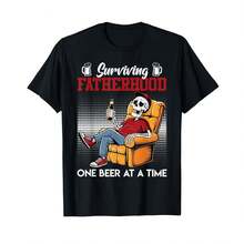 Camiseta unisex, PaternidadSOBREVIVIRPATERNIDADUNOCERVEZAATIEMPOPapasT-Shirt,ropademujer,blusasparamujer,topsdemujer,playerasdemujer, GráficoimpresoAmigable con la piel, estilo de los 90Retro, Ropa Urbana, De ModacasualCamisetas, GráficasimpresoAmigable con la piel, estilo de los 90Retro, Ropa Urbana, De Modacasualcamisetas - Negro - Ver 5