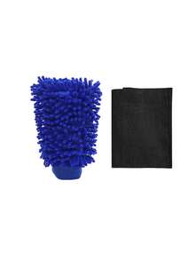 Fluffy Car Wash Glove And Magic Cleaning Cloth Set, Double-Sided Thickened Car Wash Cloth, Car Wash Towel, Essential Car Cleaning Tool, Car Cleaning Accessory, Home Essential - Multicolor - View 17