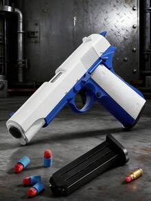 1911 Colt Toy Gun, Realistic Soft Bullet Gun, Shootable, Handgun Model, Party Costume Prop, Random Accessory Color - Multicolor - View 1