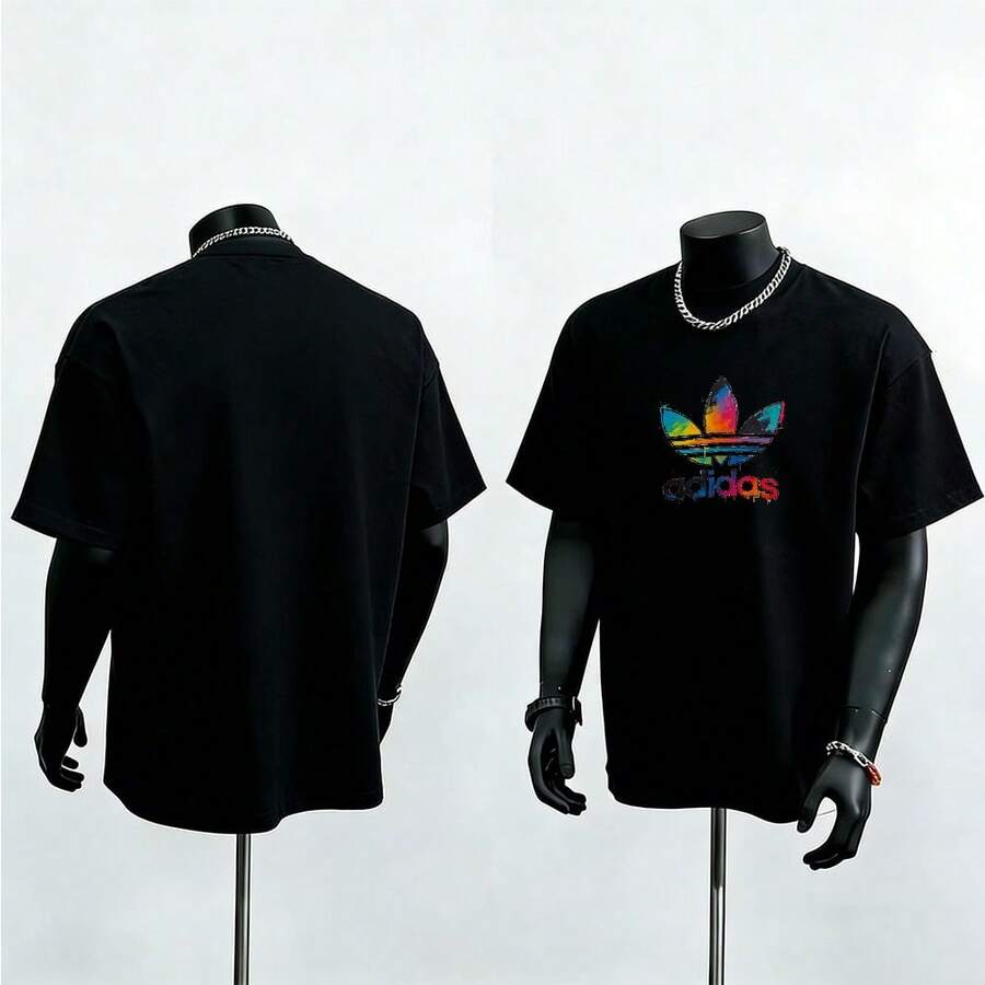 Business Casual Herren T-Shirt In Locker Geschnittener Form Mit Rundhalsausschnitt Und Kurzarm, Geeignet Für Den Sommer - Black - View 1