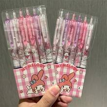 Bộ 6 bút bi hình Hello Kitty, Pompompurin, Kuromi, Melody hoạt hình dễ thương của Sanrio, cỡ 0.55mm, đồ dùng học tập và văn phòng phẩm. - Hình chữ nhật - Xem 7