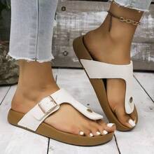 Women's Platform Sandals Flip Flops Summer Casual Shoes - White - View 5
