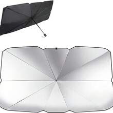 1pcs Retractable Windshield Sun Shade For Car, Umbrella Sunshade For Car Windshield Protect Vehicle From Sun Rays & Heat Damage - A - 查看 11