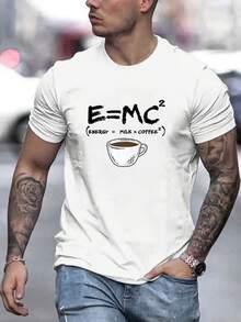 Nueva Camiseta de Verano para Hombre, Casual, a la Moda, de Manga Corta, Estampada, Microelástica, de Cuello Redondo, Cómoda y Transpirable - Blanco - Ver 2