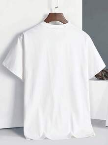 Camiseta de manga corta para hombre con un estampado gráfico moderno y diseño de salpicaduras de tinta negra, perfecta para el uso diario y para viajes cómodos, adecuada tanto para hombres como para mujeres. - Negro - Ver 8