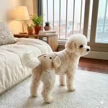 Cute Cartoon Dog Physiological Pants, Menstrual Pants For Female Dogs, Pet Underwear For Menstrual Period Protection - Beige - View 3