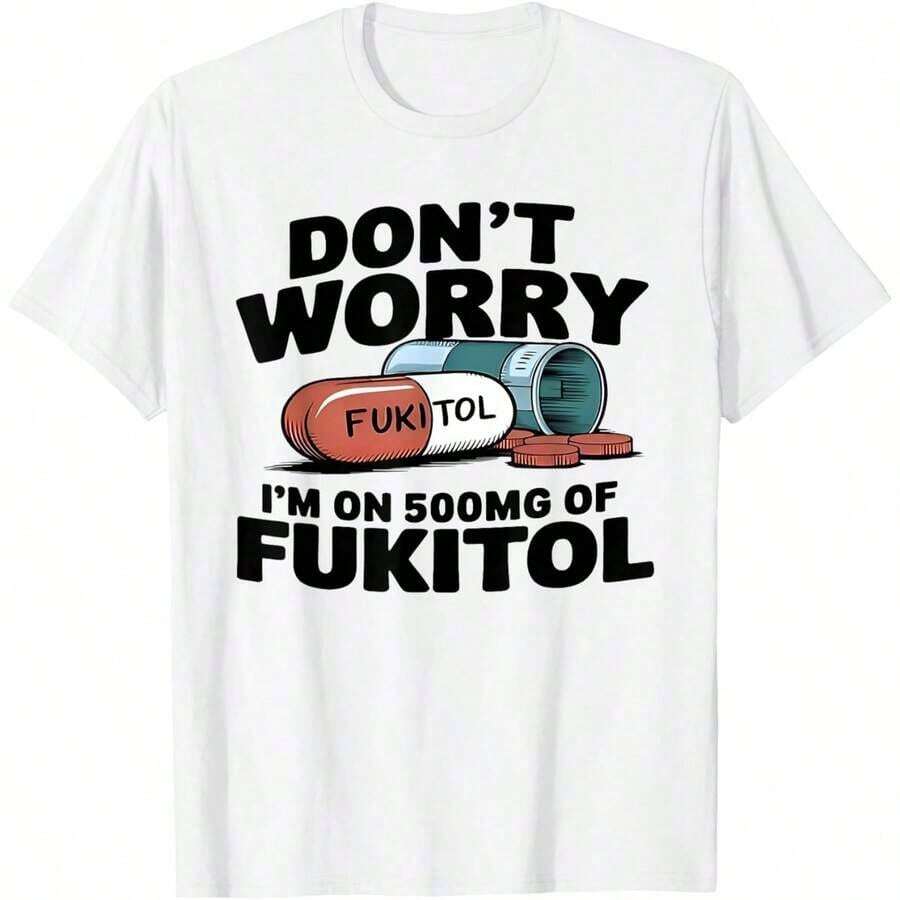 Short-Sleeved T-Shirt With A Fun Print For Dog Lovers, Accessories And Items For Dog Owners, "Life Without Dogs Is Cute... I Don't Think So", Unisex For Adults And Children, Black, 100% Cotton. - 白色 8 - 查看 1