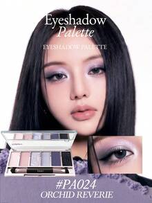 Eunarz 六色紫灰色烟熏眼影盘，哑光和珠光质地，持久显色，适合女性和女孩，Y2K复古哥特风 - #PA024 ORCHID REVERIE - 查看 5
