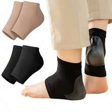 1 Pair Unisex Breathable Silicone Heel Sleeve, Suitable For Running, Cycling, Daily Wear, Ankle Support - Multicolor - View 2