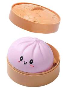 4 Pack Dumpling Squishies,Glitter Dumpling Squishy ,Anxiety Relief Fidget, Soft Squeeze Dough(4pcs Dumpling+Steamer Box4) - 多色1 - 查看 14
