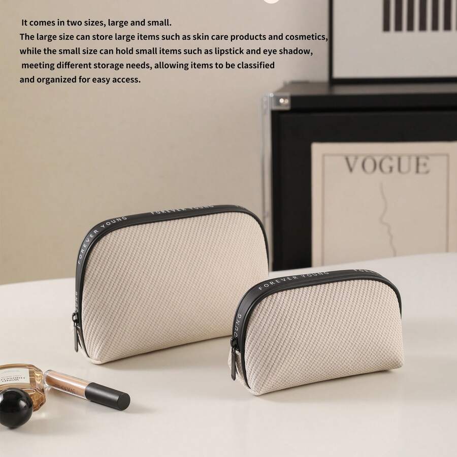 Bolsa de cosméticos portátil de gran capacidad, organizador multifuncional, bolsa de almacenamiento de maquillaje elegante y minimalista, organizador de alta calidad - Ver 1