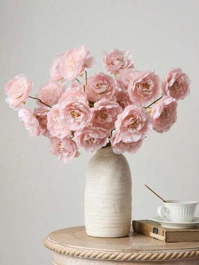 6pcs Silk Artificial Peony Flowers With Long Stems, Suitable For Wedding, Celebration Decor, DIY Flower …Arrangement, Home Decor For Living Room, Bedroom, Dining Room, Birthday Gift, Graduation Ceremony, Back To School Supplie