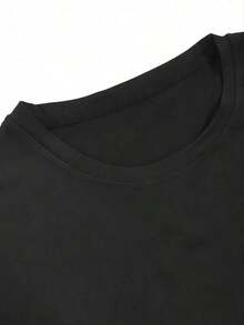 GiftGiftGiftGift1PSCWomen's White Short Sleeve T-Shirt, Summer 2026, New, Loose Fit, Plus Size, Fashionable, Versatile Top, SoftSoftSoft - 黑色 3 - 查看 5