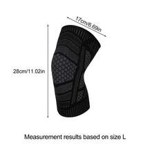 AA MASEDA 2pcs High Elastic Knitted Knee Sleeves, Comfortable Anti-Slip Breathable, Suitable For Basketball, Running, Gym Workout And Training, Unisex - Black - View 9