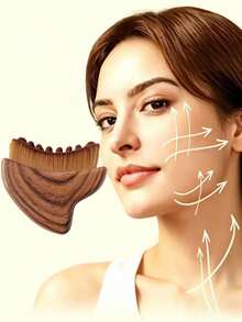 1支全新设计的淋巴按摩刷，斜柄设计，握感舒适，刷毛柔软细腻，不刺激皮肤，放松面部肌肉，节日/母亲节礼物 - 彩色 - 查看 7