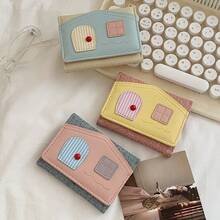 Colorful House Design Wallet, Korean Fashion Niche Brand Women's Tri-Fold Wallet - Multicolor - View 8