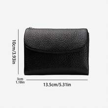 Suphiar New Minimalist PU Wallet Short Style Fashion Women's Soft Leather Texture Clutch Bag Large Capacity Storage Purse,Wallets For Man - Black - View 2