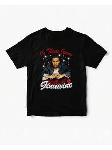 Camiseta unisex vintage icónica "In Those Jeans" de manga corta y cuello redondo, cómoda y transpirable, adecuada para todas las estaciones, asequible para el uso diario, un regalo perfecto para fans y amigos, ideal para el Domingo de Pascua y el Día de la Pasión de Jesús.playeras de hombre playeras oversize de mujer y2k camisa de mujer camisa blusa casual mujer blusa elegante mujer ofertas - Negro - Ver 1
