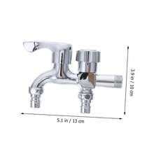 Stainless Steel Faucet With Copper Core, Suitable For Home Kitchen, Balcony, Bathroom, Toilet, RV Water Heater, RV, Outdoor Patio, Kitchen And More. The Bathroom Accessories Are Wall-Mounted With A Polished Surface. - Multicolor - View 9