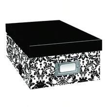 Pioneer Photo Albums B-1BW Photo Storage Box Damask Design Black and White - Blanco y Negro - Ver 9