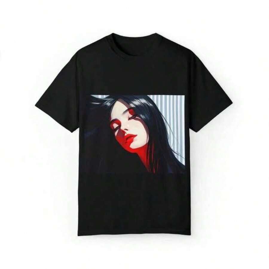 Unisex kortärmad t-shirt, rolig t-shirt med rund hals för män och kvinnor, dammode-t-shirt, postmodern anime-t-shirt för tjejer |     Mörk och sullen | Japanskt gatmode, , Mjuk bomull, Vardagskläder, T-shirt i bomull, Sommar, Y2K-stil, , Fars dag, 2000-talsstil, Sommartoppar, Lättviktigt, Andningsbart tyg, Utomhusaktiviteter, Resor & Utflykter, Festivalstil, Mjukt & Lättviktigt, Sommarsemester, Vardagskläder - Svart - Visa 1