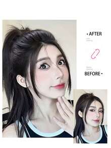 Postizo de cabello sintético con relleno de cabello e inserto de peine para agregar volumen y volumen a la parte superior de la cabeza y la frente. - Multicolor - Ver 7
