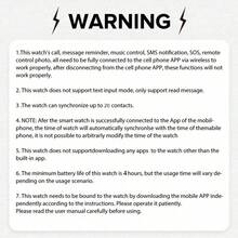 Smart Watch, Calories, Call Reminder, Alarm, Message Reminder, Weather, Photos, Sedentary Reminder Smart Bracelet Compatible With Android IOS - Multicolor - View 9