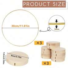 6pcs 12-Inch Metal Woven Wreath Frames; Gold Metal Woven Wreaths; Wreath Center Decor; Large Woven Rings; Small Hula Hoops; Handcraft; Wedding Table Decor - Multiple Styles - View 8