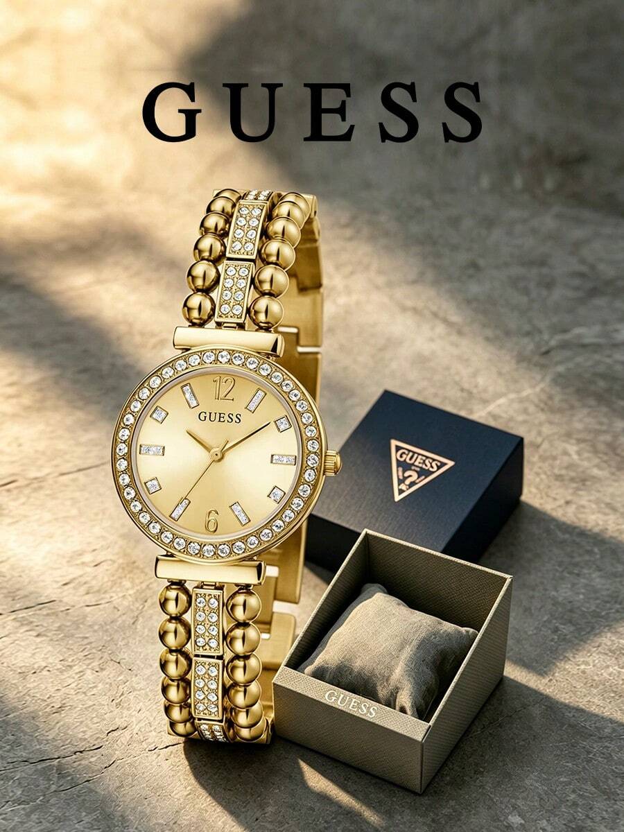 Đồng hồ nữ GUESS thanh lịch: Máy quartz mượt mà, thiết kế mỏng nhẹ, phù hợp cho công sở và các cuộc hẹn, phong cách tối giản GW0401L2 - Một cỡ - Xem 1
