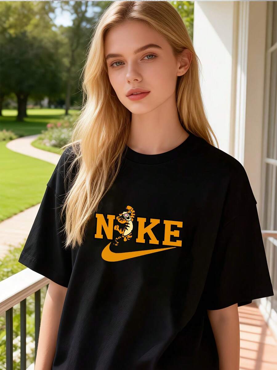 Dam-T-shirts - Svart - Visa 1