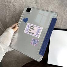 1 件装蓝色条纹和爱心图案双面保护平板电脑保护套，带笔槽，兼容 iPad、小米、OPPO、华为 Matepad 和荣耀平板电脑 - 彩色 - 查看 7