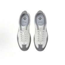 DESCENTE Edge Court Leather Sneakers, Comfortable And Versatile, Low-Top, Unisex, White/Grey - White-gray - View 3