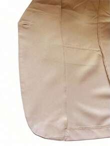 Traje de negocios informal para mujer con chaleco de unicolor y pantalón largo de verano - Caqui - Ver 6