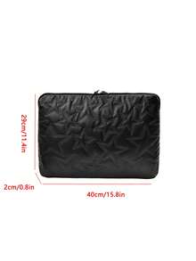 1 chiếc bao đựng laptop kiểu dáng phồng, thêu hình ngôi sao, siêu mềm, chống sốc, khóa kéo đôi trơn tru, thiết kế mỏng nhẹ màu đen trắng cổ điển. - Nhiều màu - Xem 13