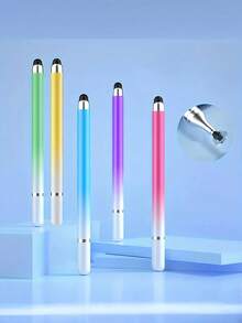 Dual-Tip Touch Pen - Gradient Color, Suitable For Smartphones & Tablets, Built-In Stand, Great For Artists And Creative Professionals - Multicolor - View 5