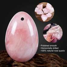 4Pcs Healing Yoga Exercise Eggs, Egg Massage Stick Set, Obsidian Gemstone/Rose Quartz, For Female Vaginal Muscle Tight Kegel Exercise, Yoni Muscles Massage Exercise Eggs For Train Pelvic - one-size - View 5