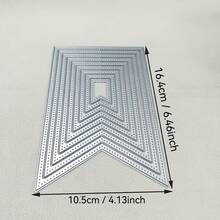 1pc Metal Cutting Die, DIY Scrapbooking Embossing Template, Handmade Card Making, Gift Card Crafting Tool Suitable For Holiday Cards, Scrapbooking, Party Invitations, Birthday Cards - Hang Tag (16.4*10.5cm) - View 9