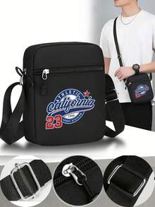 1件/2件装加州23经典城市字母数字印花棒球帽和斜挎包套装，街头时尚户外运动可调节平沿帽和单肩包，适合日常佩戴或作为礼物 - 彩色 - 查看 5