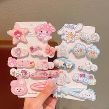 Sanrio 10件/1件裝可愛Hello Kitty髮夾套組，多功能女性髮飾，粉色髮夾套組，情人節禮物，日系Hello Kitty卡通髮飾，側分髮夾，聖誕節、婚禮派對髮飾，蝴蝶結與Hello Kitty卡通圖案。本套組亦屬於女性髮飾系列，包含髮圈、髮飾、吊墜髮夾、抓夾、髮針等。適合學生、公主、派對、遊戲主題、節慶及日常配戴。（部分配件隨機發貨） - 髮飾 - 查看 5