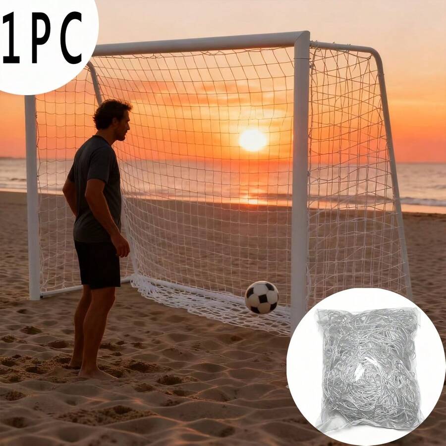 1pc High-Quality Multipurpose Soccer Goal Net, Durable Heavy-Duty Polyethylene Soccer Net, Standard Size Suitable For Backyard Play, Sports Training, Competition And Outdoor Activities, Tear-Resistant Waterproof Mesh, Long-Lasting Outdoor Use - Multicolor - View 1