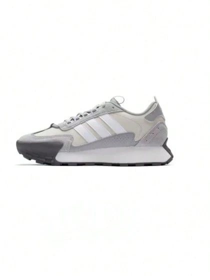 Adidas Giày chạy bộ đế dày, êm ái FUTRO mới dành cho nam và nữ - Màu be/xám - Xem 1