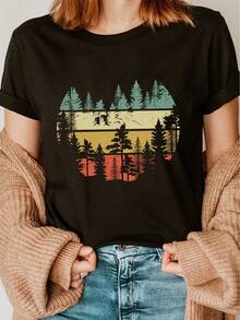 Women T-Shirts - Black - View 1