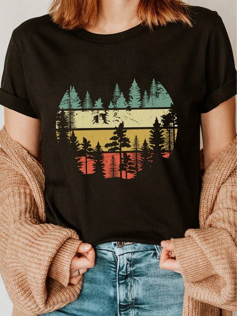 Women T-Shirts - Black - View 1
