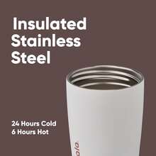 SmoothSip Slider Insulated Stainless Steel Coffee Tumbler, Reusable Iced Coffee Cup, Hot Coffee Travel Mug,  12 Oz, Vanilla Bean, Pack Of 8. - 1 - Xem 3