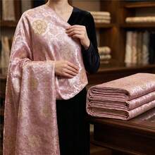 1pc, Exquisite Embroidered Brocade Fabric, 150g/Sqm, Polyester Material, Pre-Cut, Hand Wash Only, Suitable For DIY Handicrafts, Sewing, Clothing And Home Decor - Multicolor - View 7